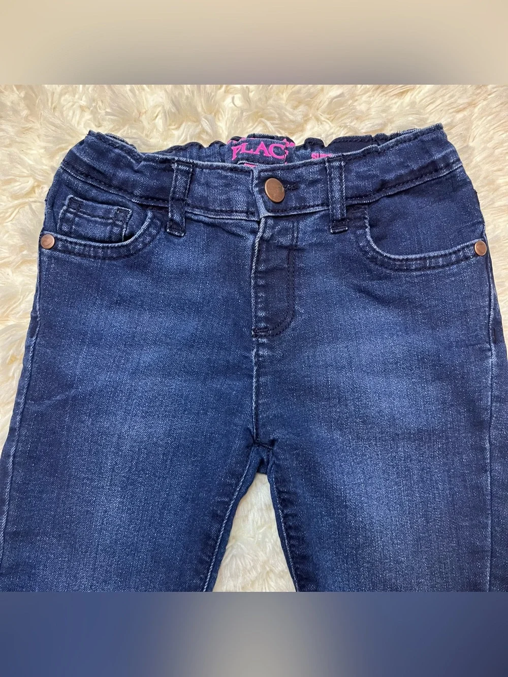 The Children's Place Girls Size 5T Super Skinny Denim Jeans Dark Blue
